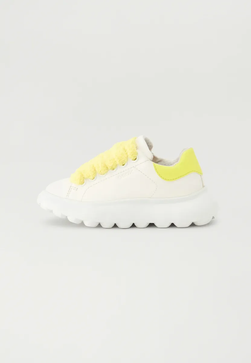 PUFFYPOP  - Sneaker low - white/fluo yellow
