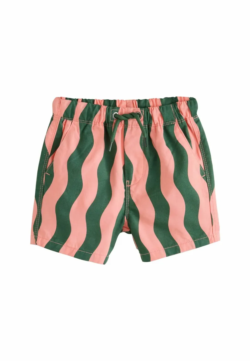 PULL ON - REGULAR FIT - Shorts - green pink stripe