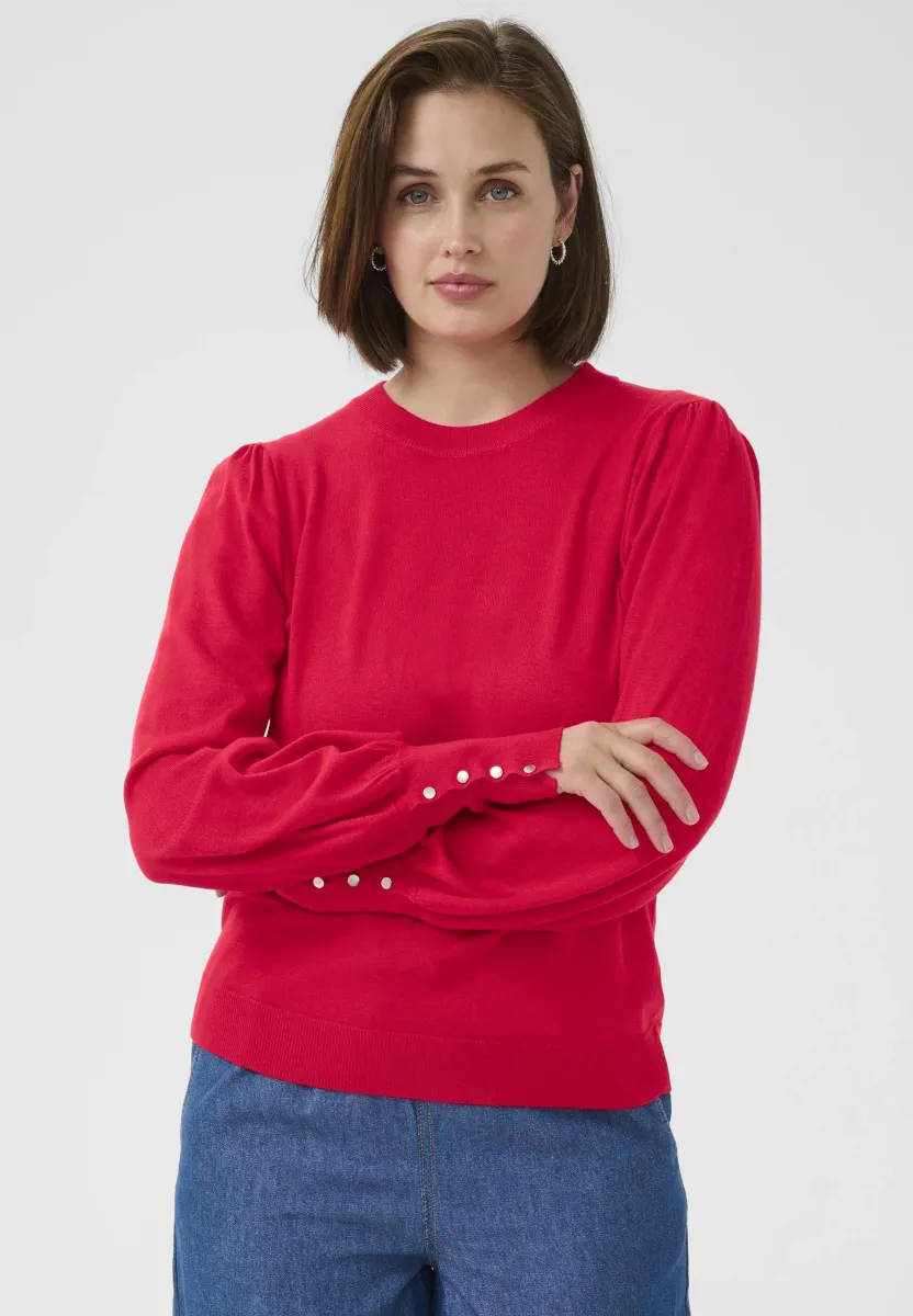 PULLOVER BUTTONS - Strickpullover - true red