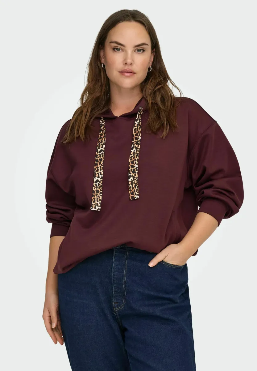 PULLOVER CARALINA - Kapuzenpullover - decadent chocolate