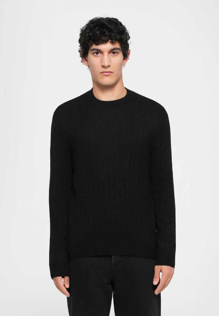 PULLOVER - Strickpullover - black