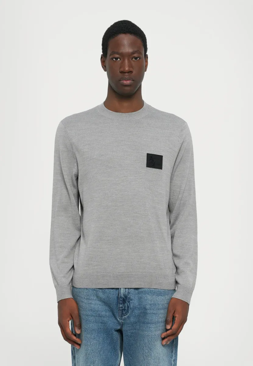 PULLOVER - Strickpullover - light grey melange