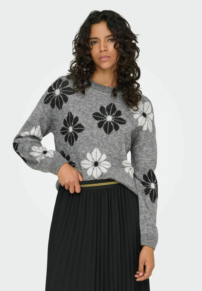 PULLOVER - Strickpullover - medium grey melange