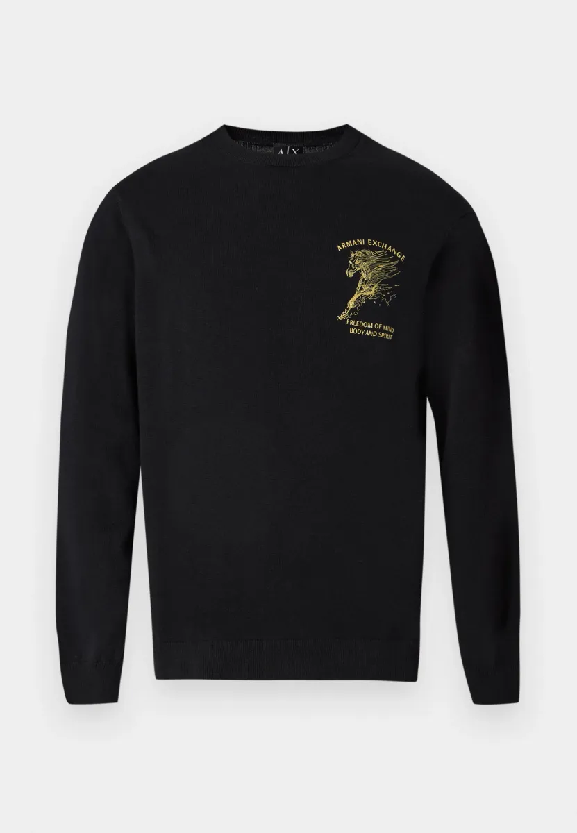 PULLOVER UNISEX - Strickpullover - black