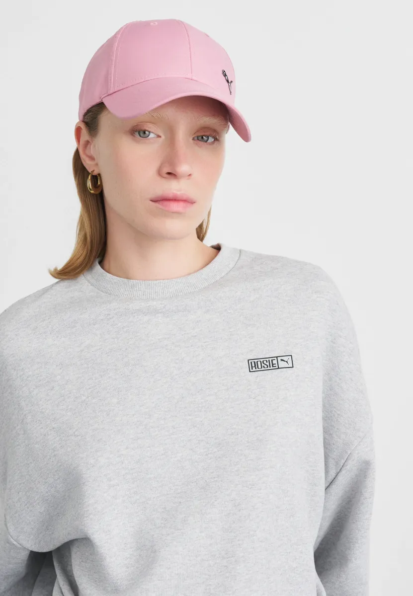 PUMA X ROSÉ OVERSIZED CREW - Sweatshirt - flat light gray heather