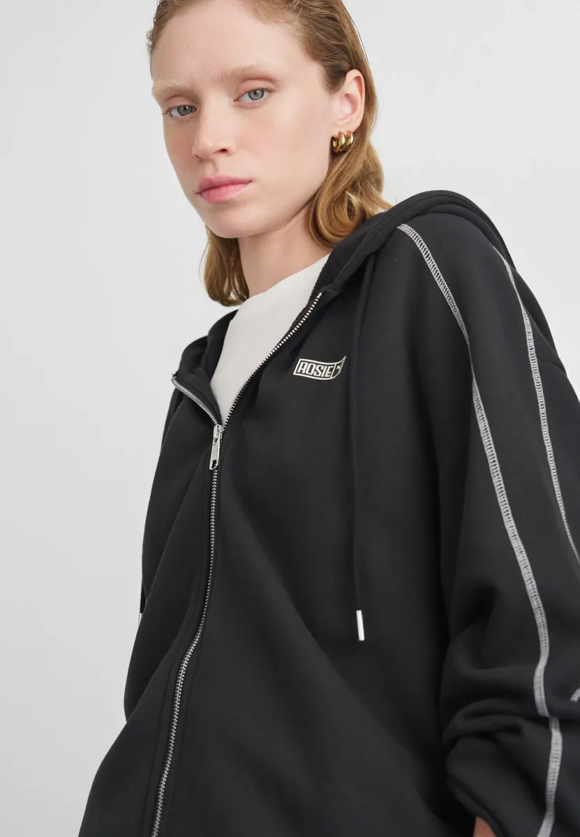 PUMA X ROSÉ OVERSIZED FULL ZIP HOODIE  - Sweatjacke - black
