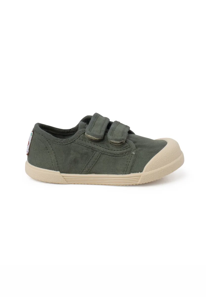 PUNTERA BAREFOOT CIERRE ADHERENTE - Lauflernschuh - verde musgo