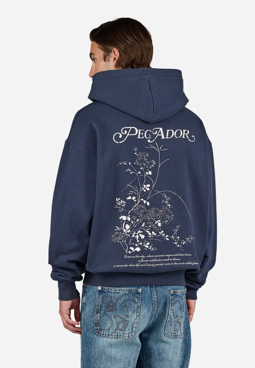 PUYO HOODIE - Kapuzenpullover - washed indigo navy