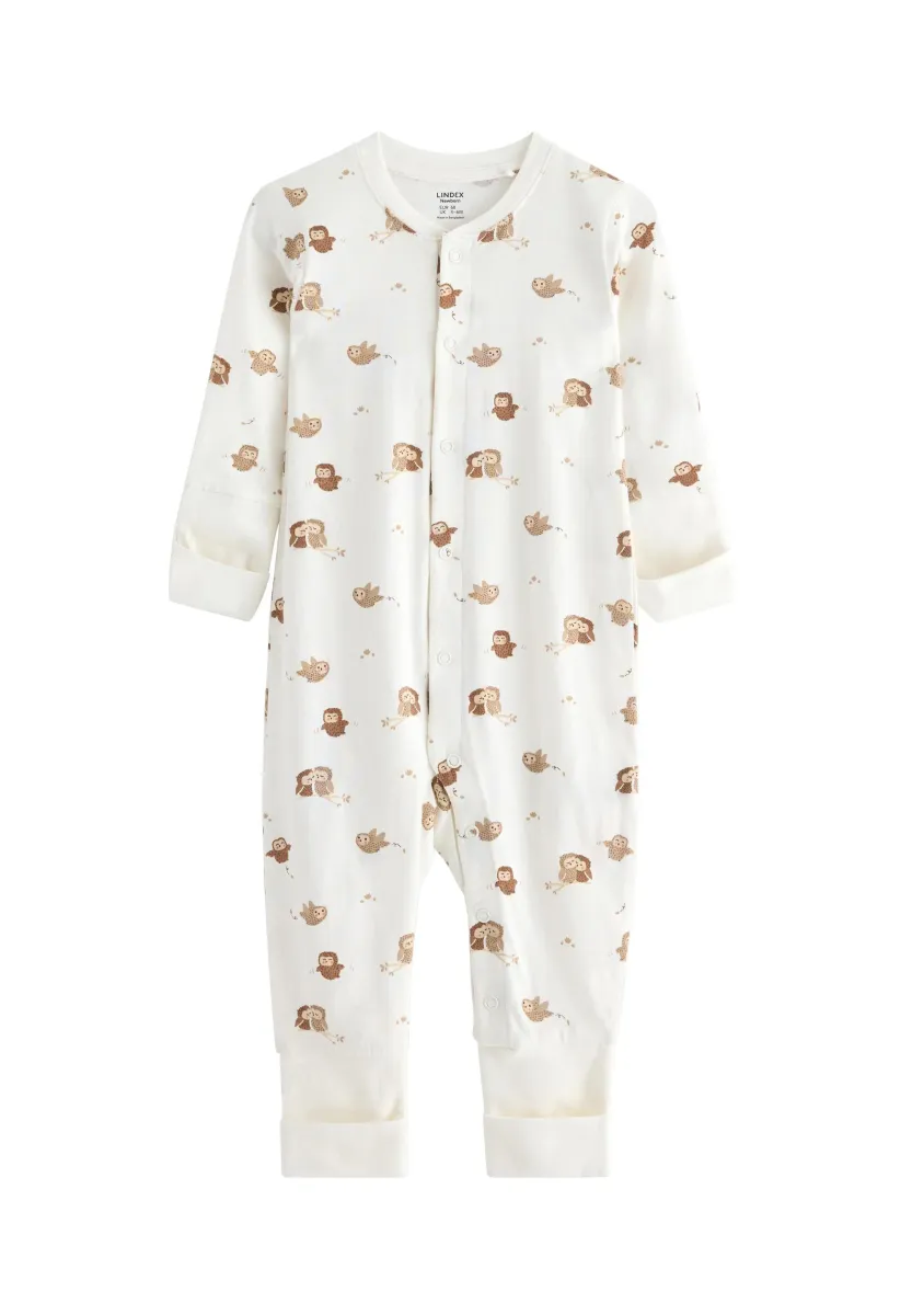 PYJAMAS WITH FOLDOVER - Pyjama - light dusty white