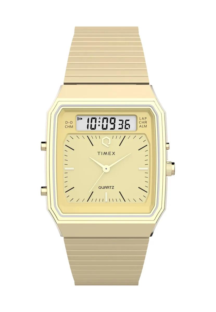 Q Timex® 1982 Fusion Analog-Digital Reissue - Digitaluhr - gold tone