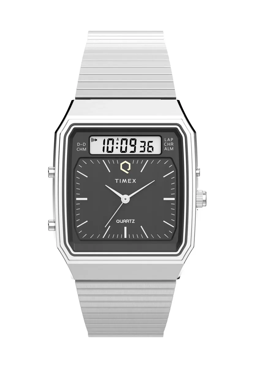 Q Timex® 1982 Fusion Analog-Digital Reissue - Digitaluhr - silver-tone