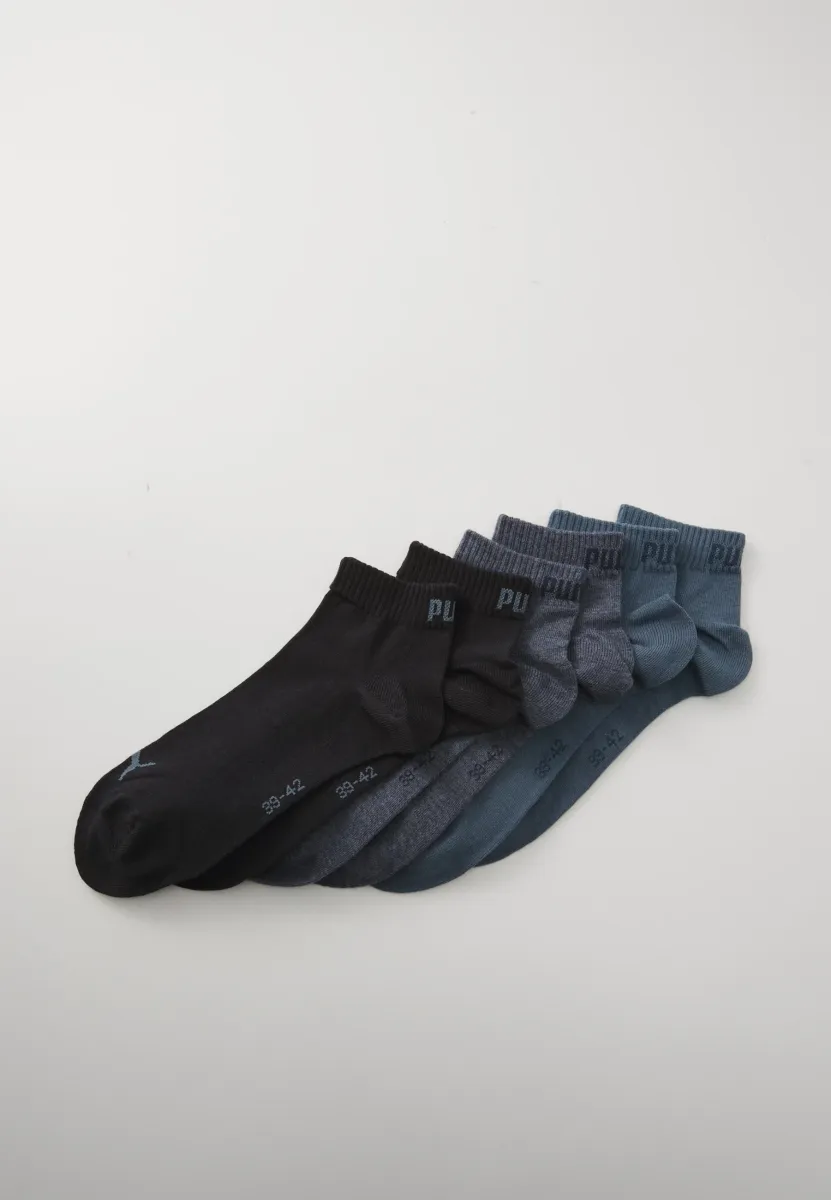 QUARTER PLAIN UNISEX 6 PACK - Sportsocken - blue combo