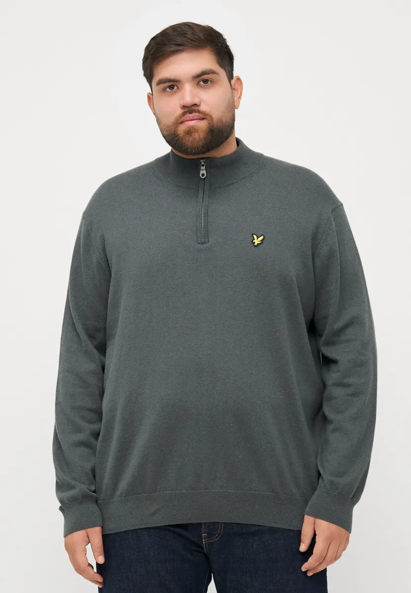 QUARTER ZIP JUMPER - Strickpullover - deep green