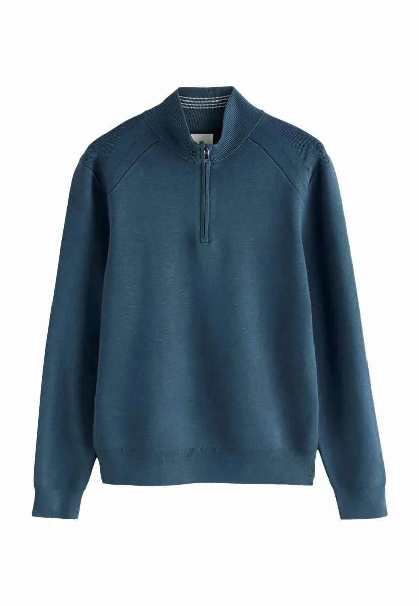 QUARTER ZIP - Strickpullover - blue