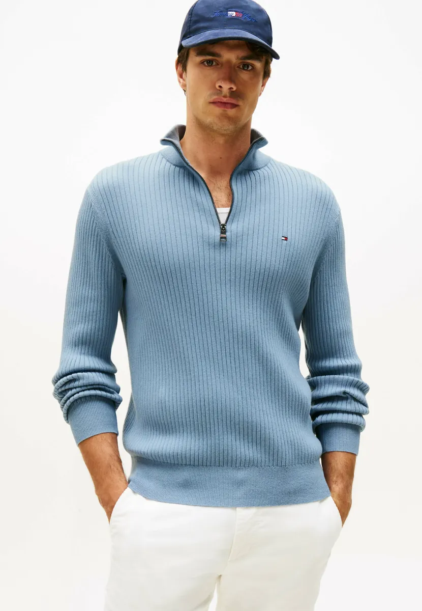 QUARTER-ZIP  - Strickpullover - brisk blue