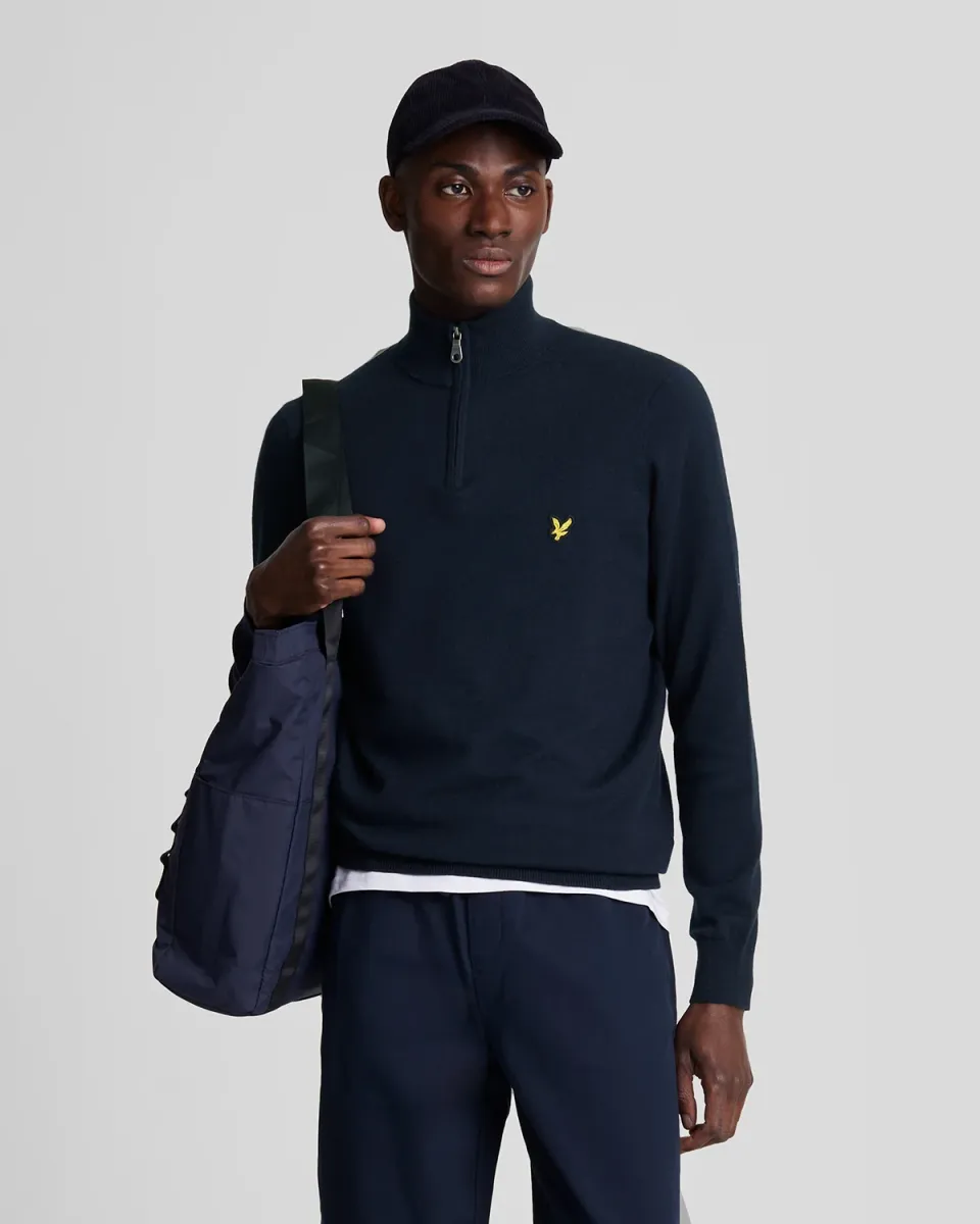 QUARTER ZIP - Strickpullover - dark navy