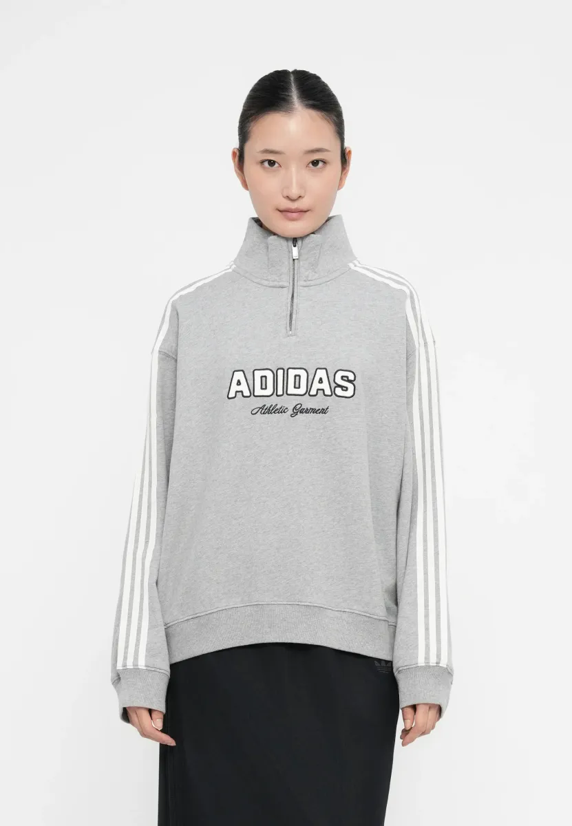 QUARTER ZIP - Sweatshirt - medium grey heather