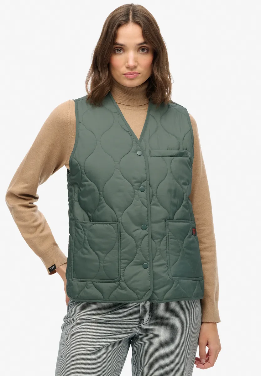 QUILTED LITE LINER - Weste - balsam green