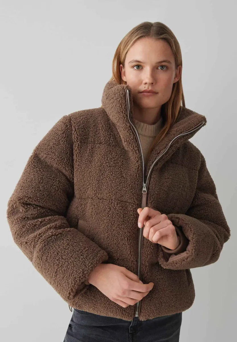 QUILTED TEDDY - Winterjacke - cocoa