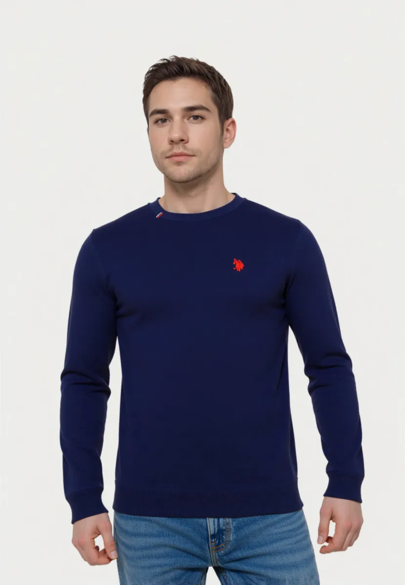 R-NECK - Strickpullover - dunkelblau