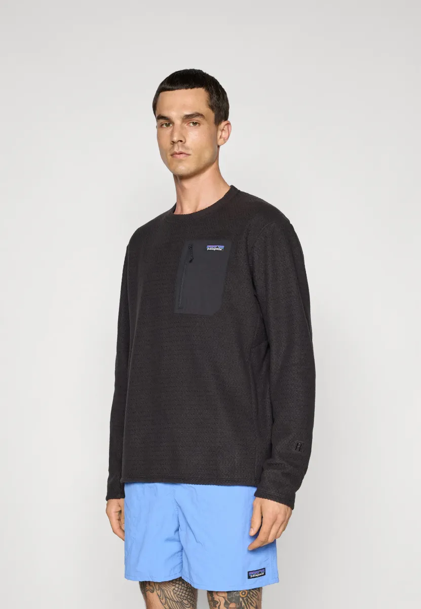 R1 AIR CREW - Fleecepullover - black