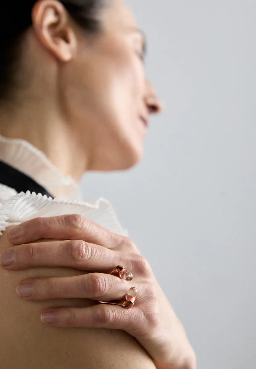 R2 UNISEX - Ring - pink/gold-coloured