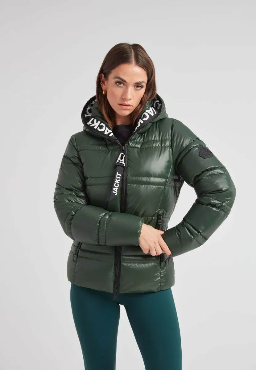 R4D TRAMLINE PUFFER RACER  LUX - Daunenjacke - emerald black