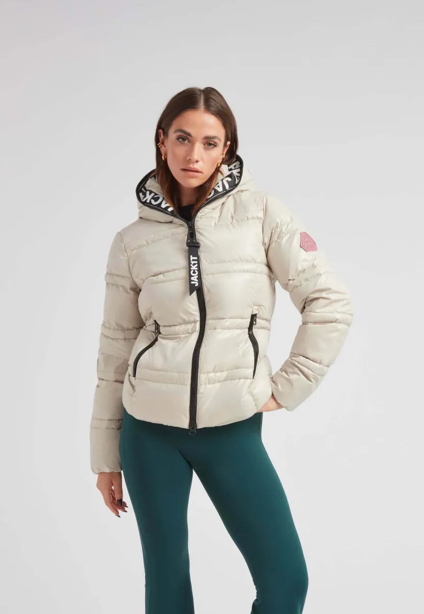 R4D TRAMLINE PUFFER RACER  LUX - Daunenjacke - stone black