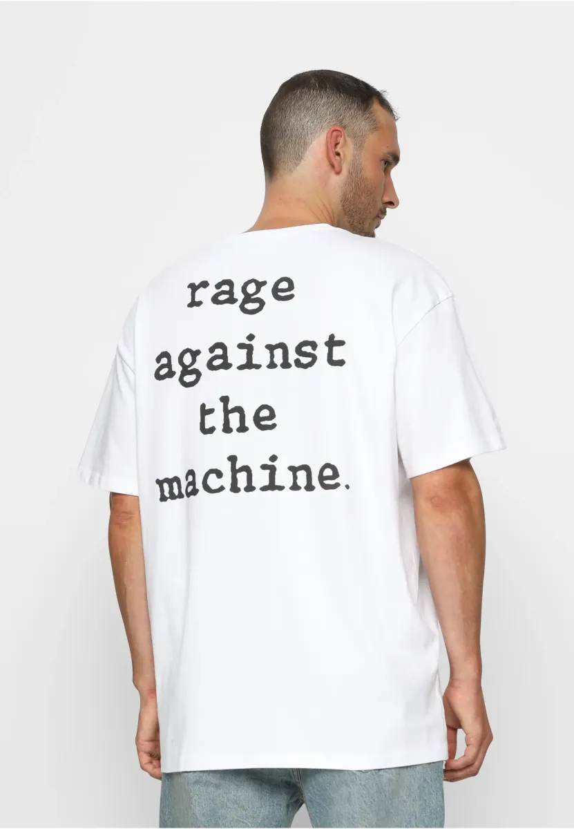 RAGE AGAINST THE MACHINE OVERSIZE  - T-Shirt print - white
