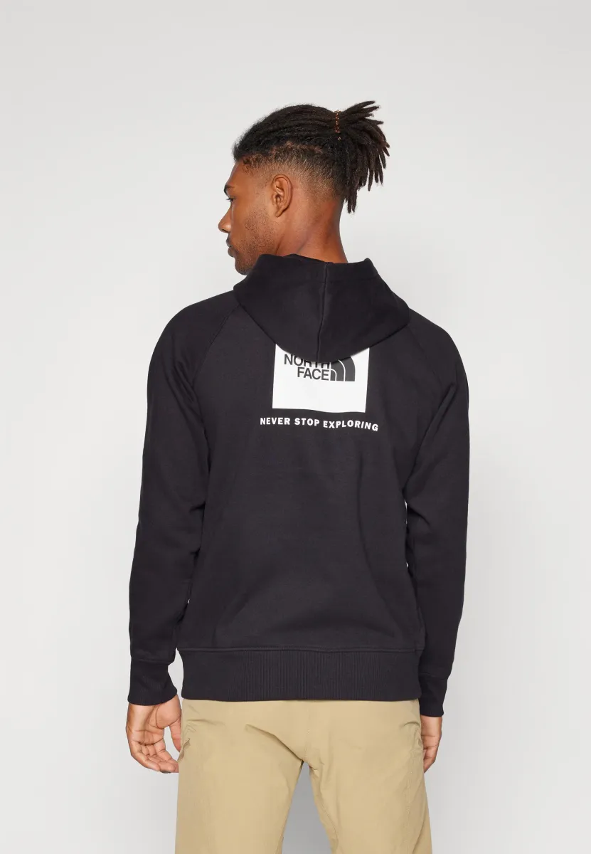 RAGLAN BOX HOODIE - Kapuzenpullover - black/white