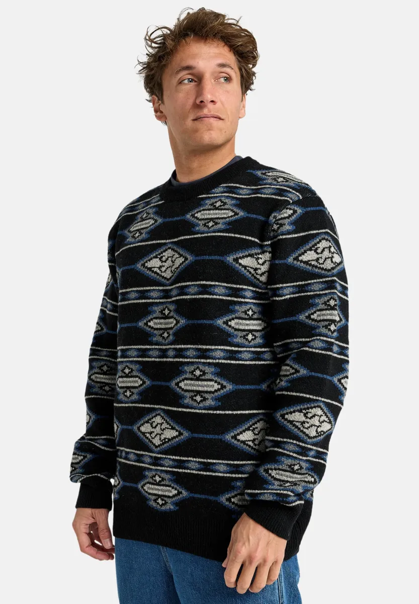 RANCHERO CREW - Strickpullover - black
