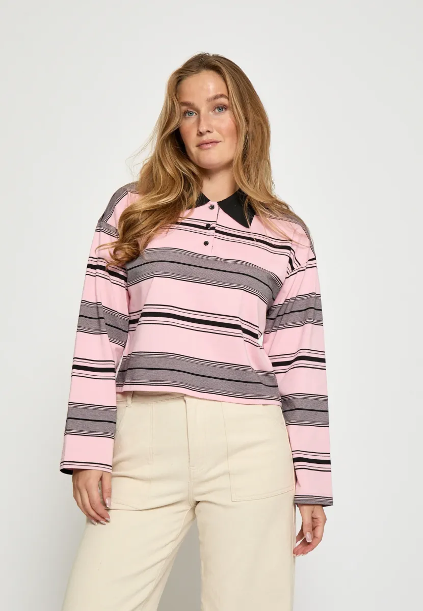 RANIA LONG SLEEVE  - Poloshirt - prism pink stripe