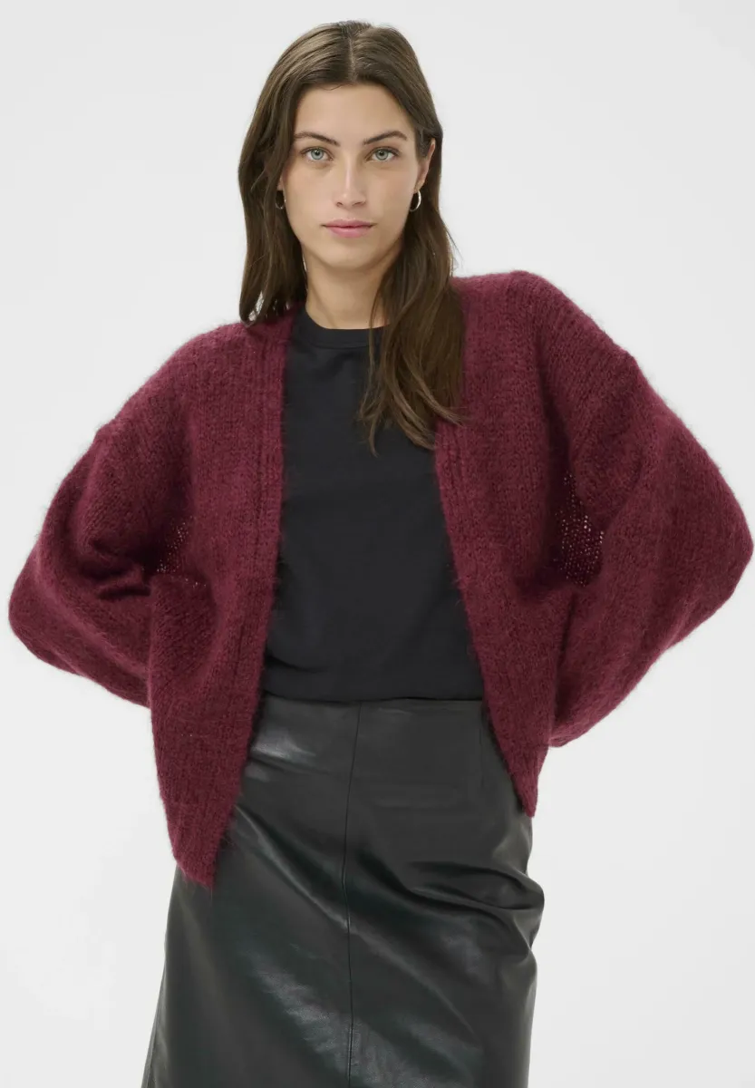 RASTINAPW CA - Strickjacke - tawny port