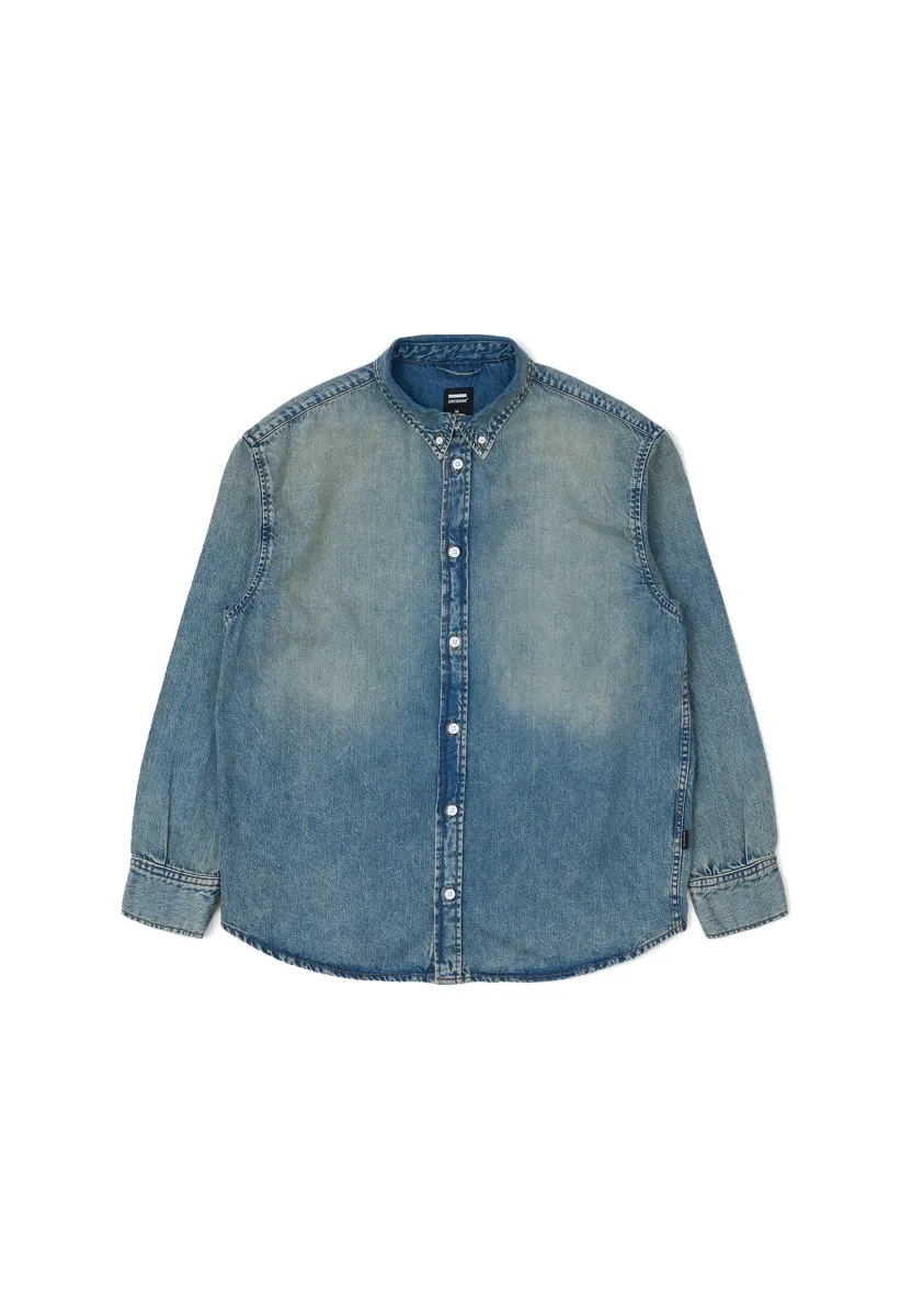 RAY UNISEX - Hemdbluse - stream sky aged