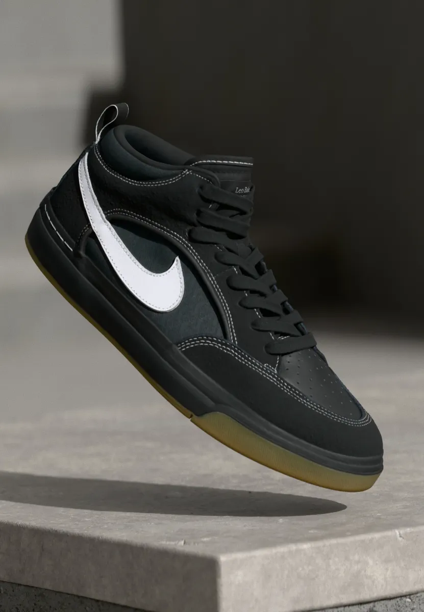 REACT LEO UNISEX - Sneaker high - black/white/light brown