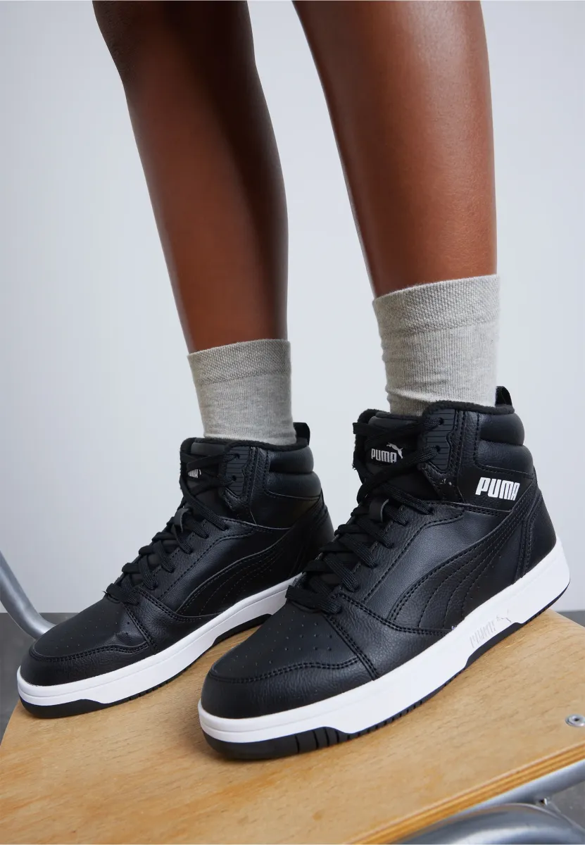 REBOUND MID - Sneaker high - shadow gray/black/white