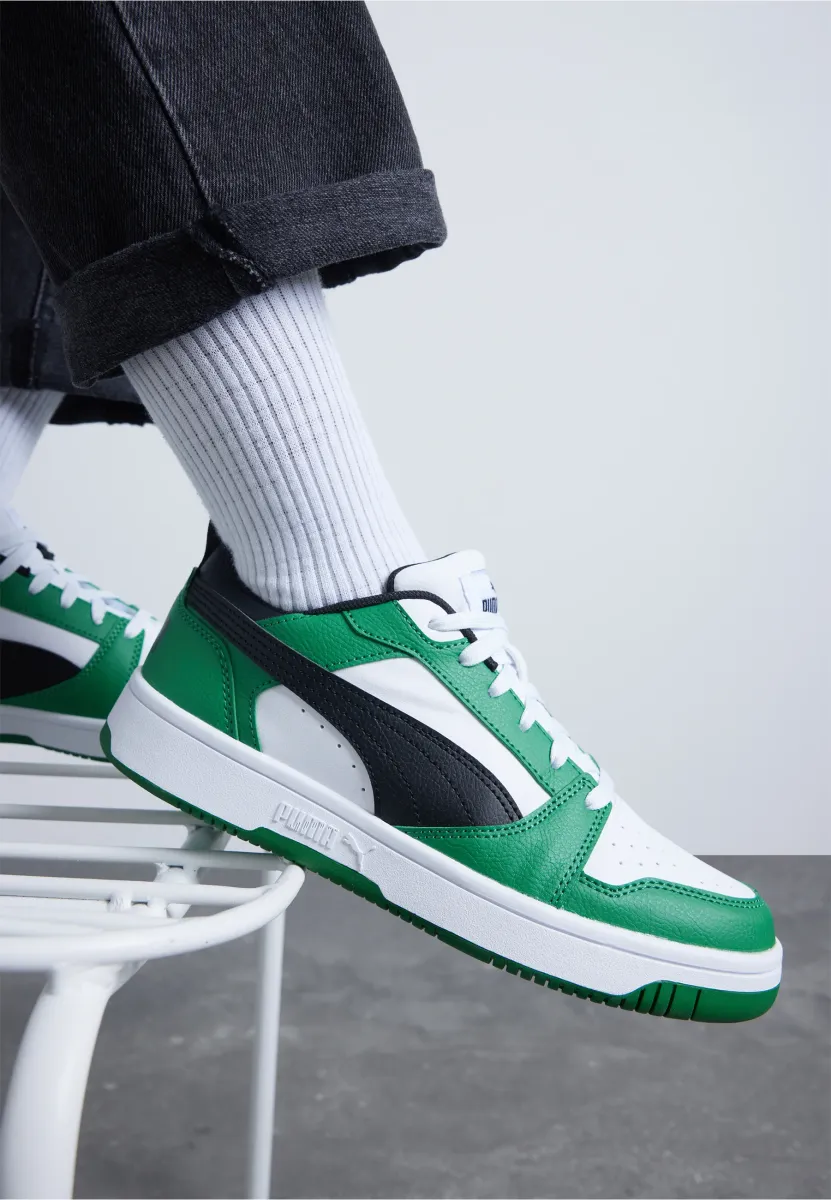 REBOUND  - Sneaker low - white/black/archive green