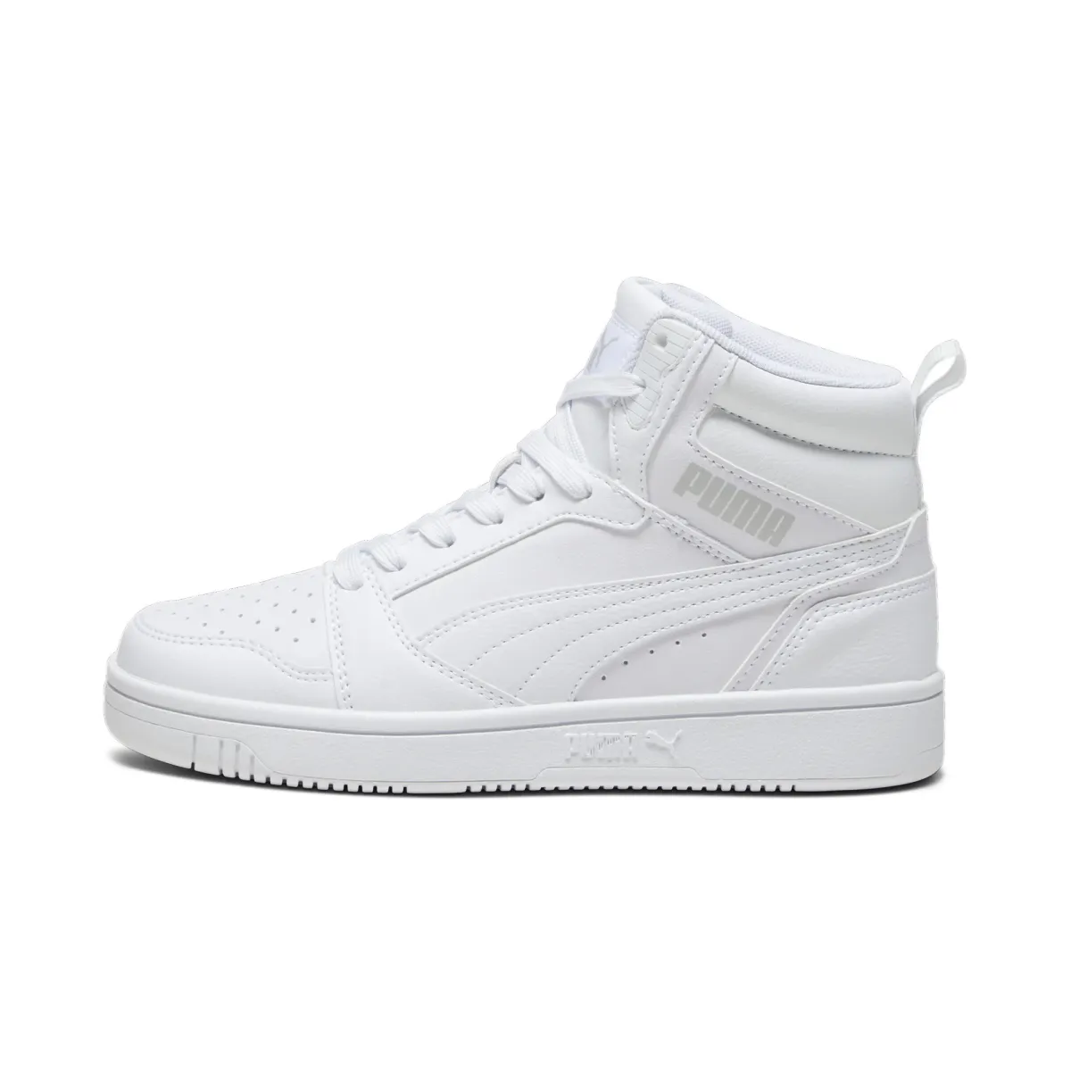 REBOUND V6 MID JR  - Sneaker high - puma white-cool light gray