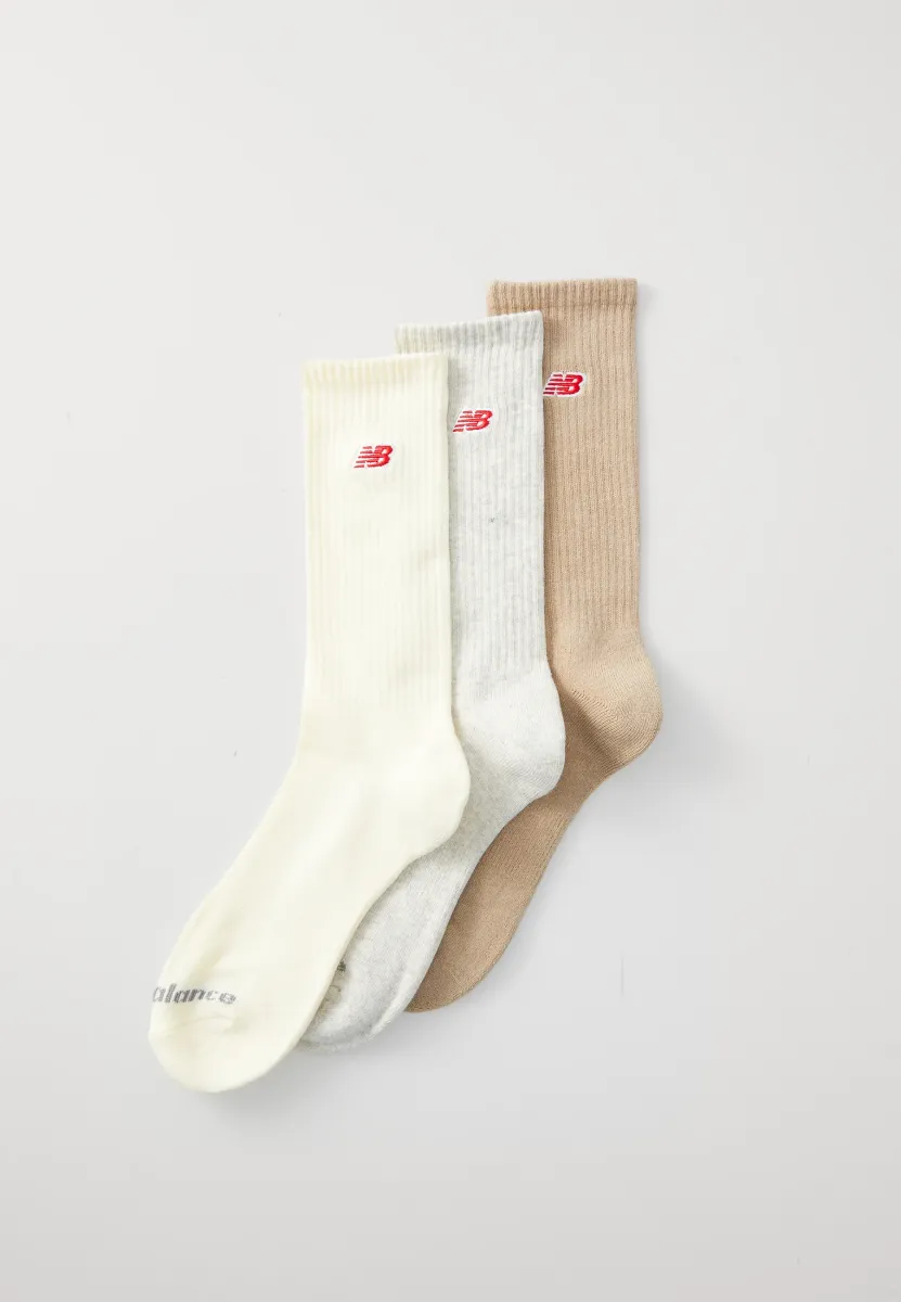 RED PATCH LOGO CREW UNISEX 3 PACK - Socken - beige/white/light grey