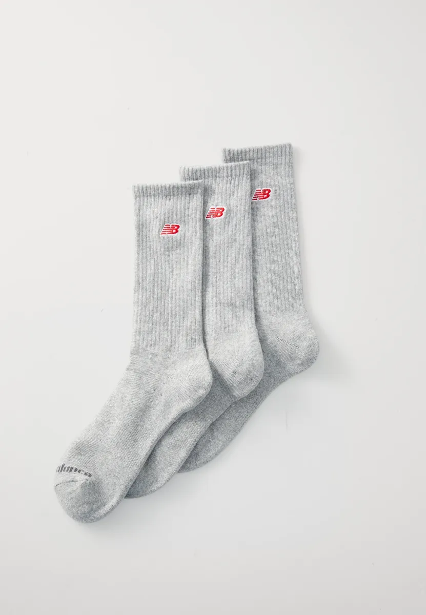 RED PATCH LOGO CREW UNISEX 3 PACK - Socken - grey