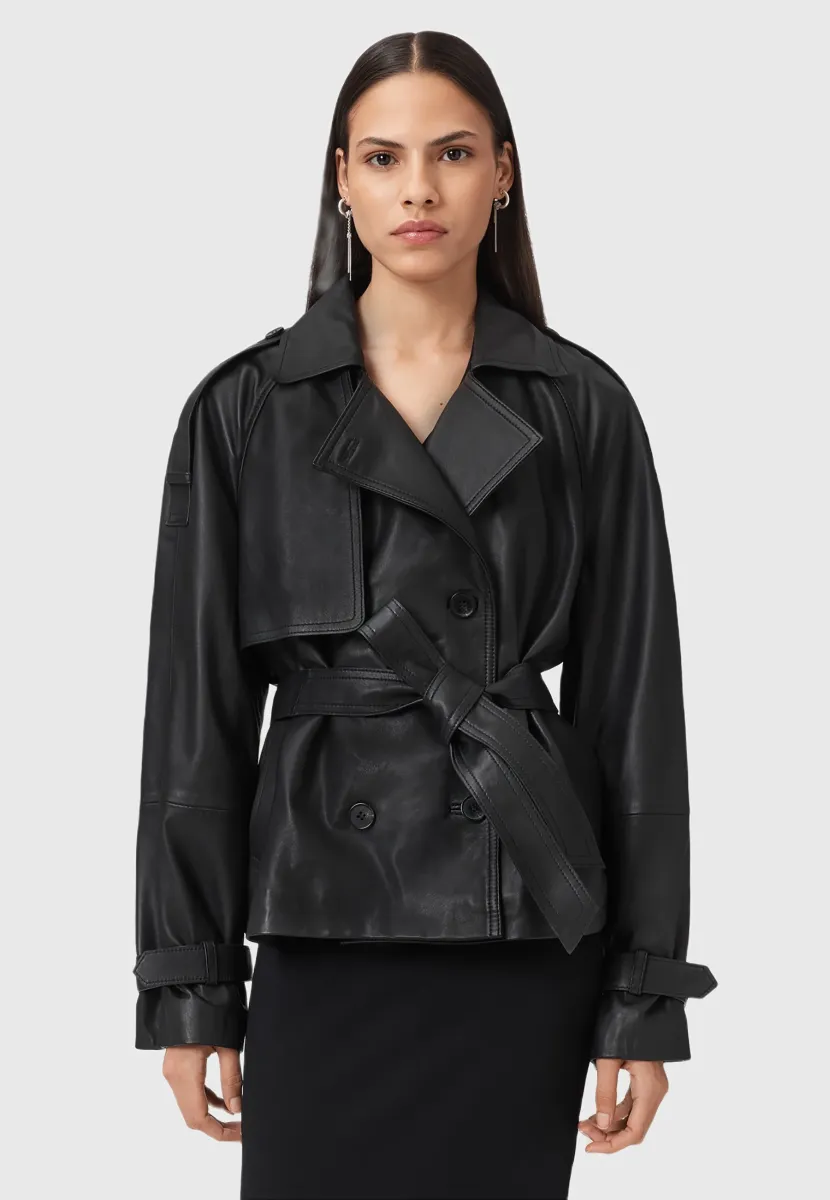 REED - Lederjacke - black