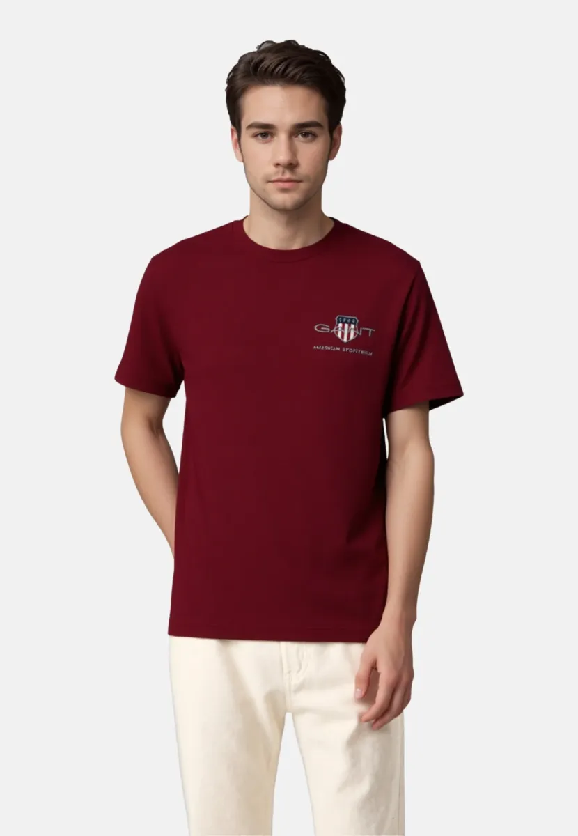 REG ARCHIVE SHIELD EMB SS - T-Shirt basic - rot