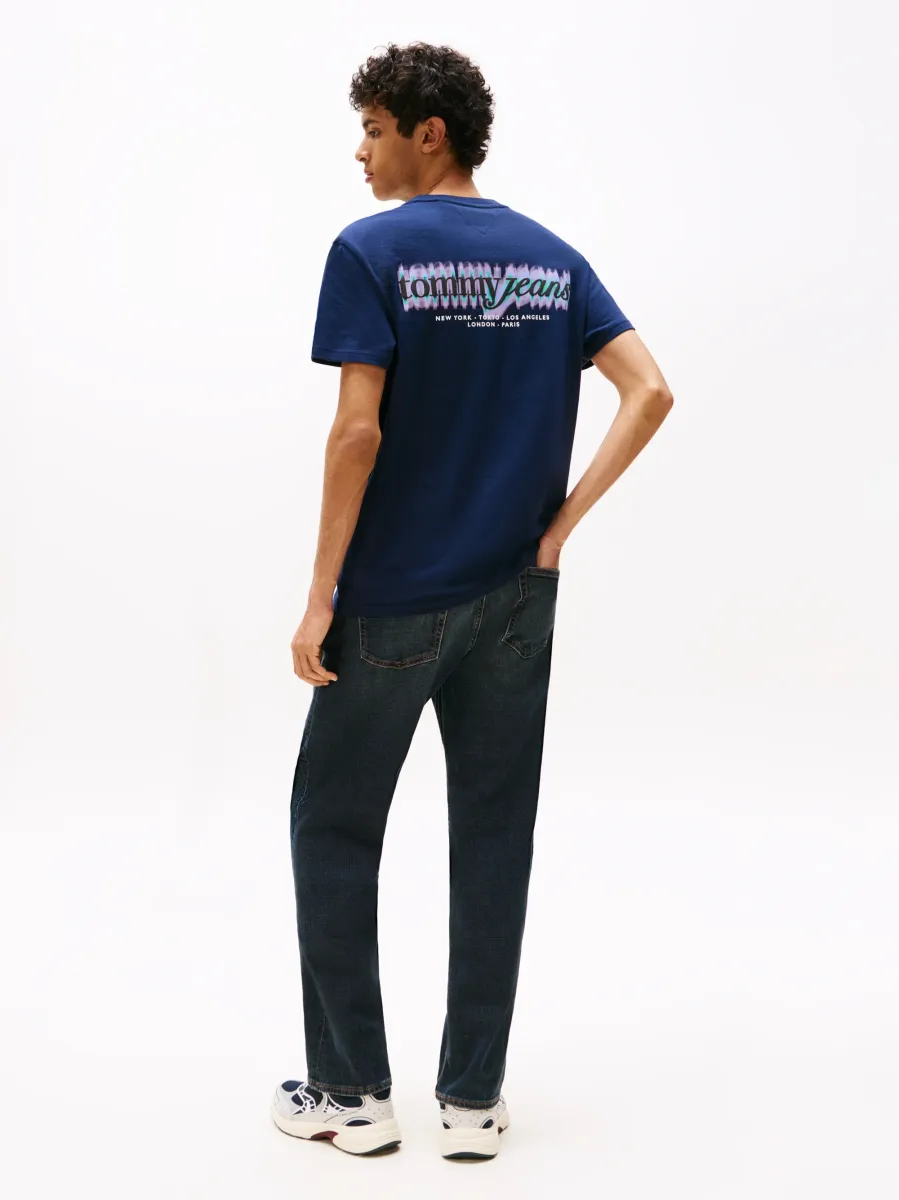 REG BLUR SCRIPT BACK TEE UNISEX - T-Shirt print - dark night navy