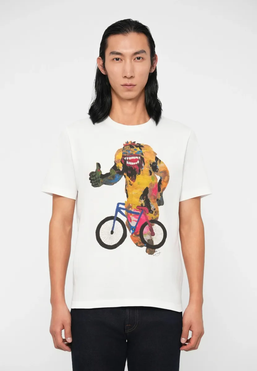 REG FIT BIKE MONSTER - T-Shirt print - white