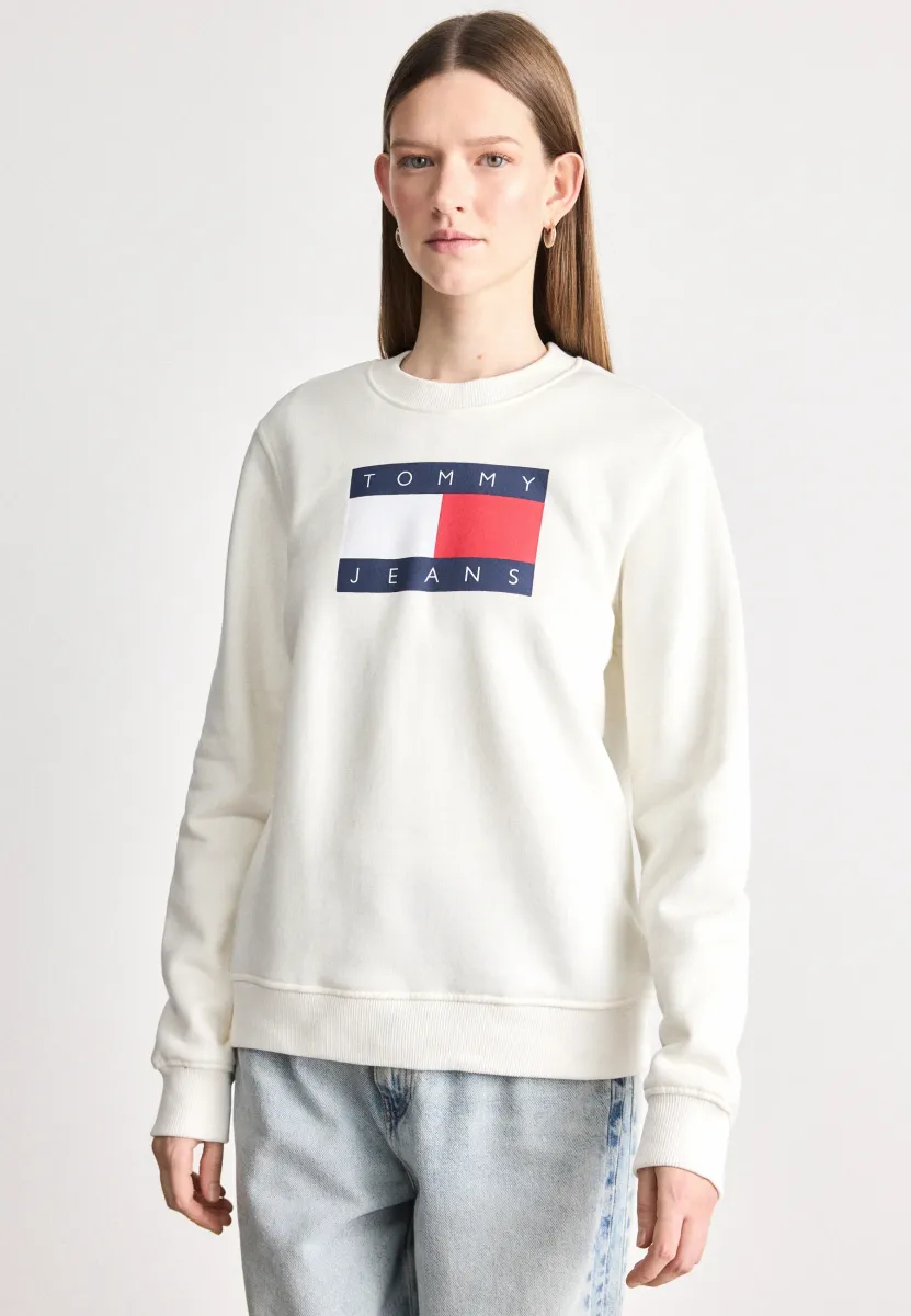 REG FLAG CREW - Sweatshirt - ecru