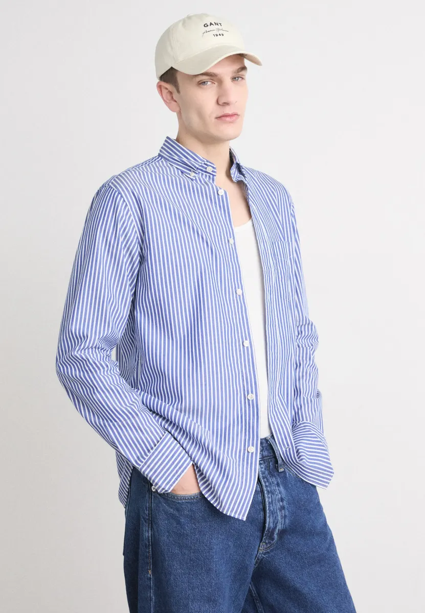 REG POPLIN STRIPE - Hemd - marine weiß