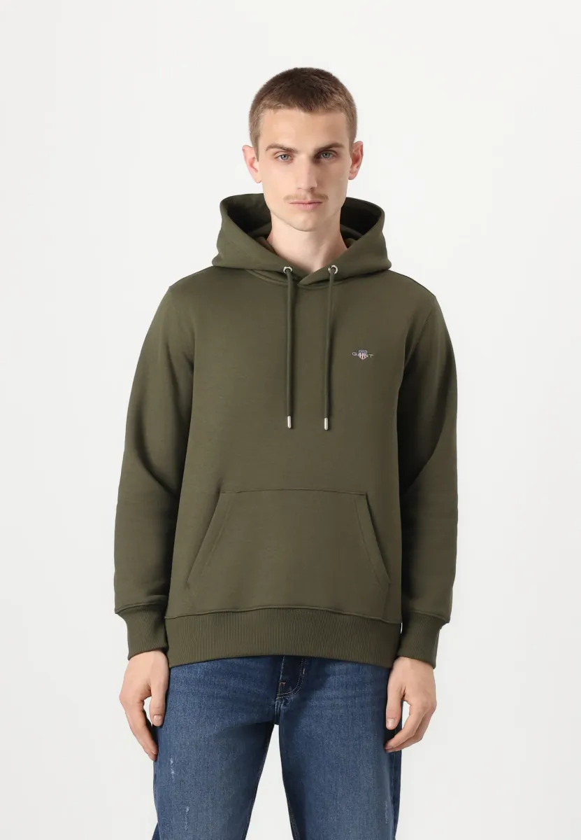 REG SHIELD - Kapuzenpullover - moss green