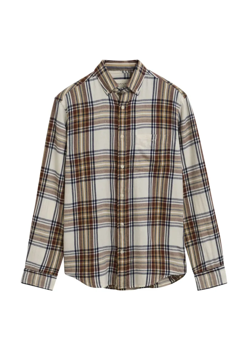 REG WINDBLOWN CHECK - Hemd - cream