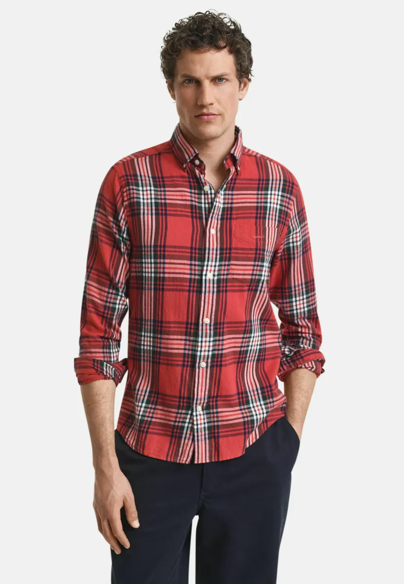 REG WINDBLOWN CHECK - Hemd - modern rust