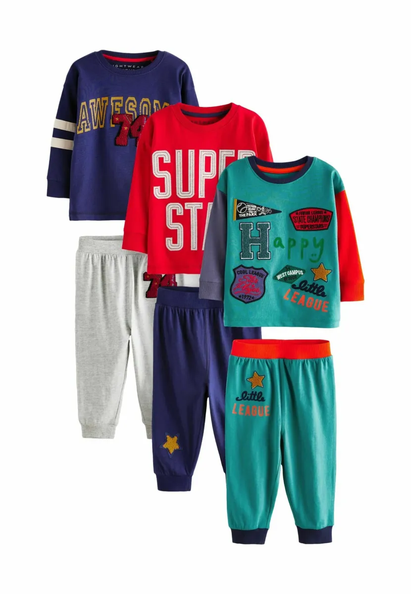 REGULAR FIT  3 PACK - Pyjama - multi bright varsity